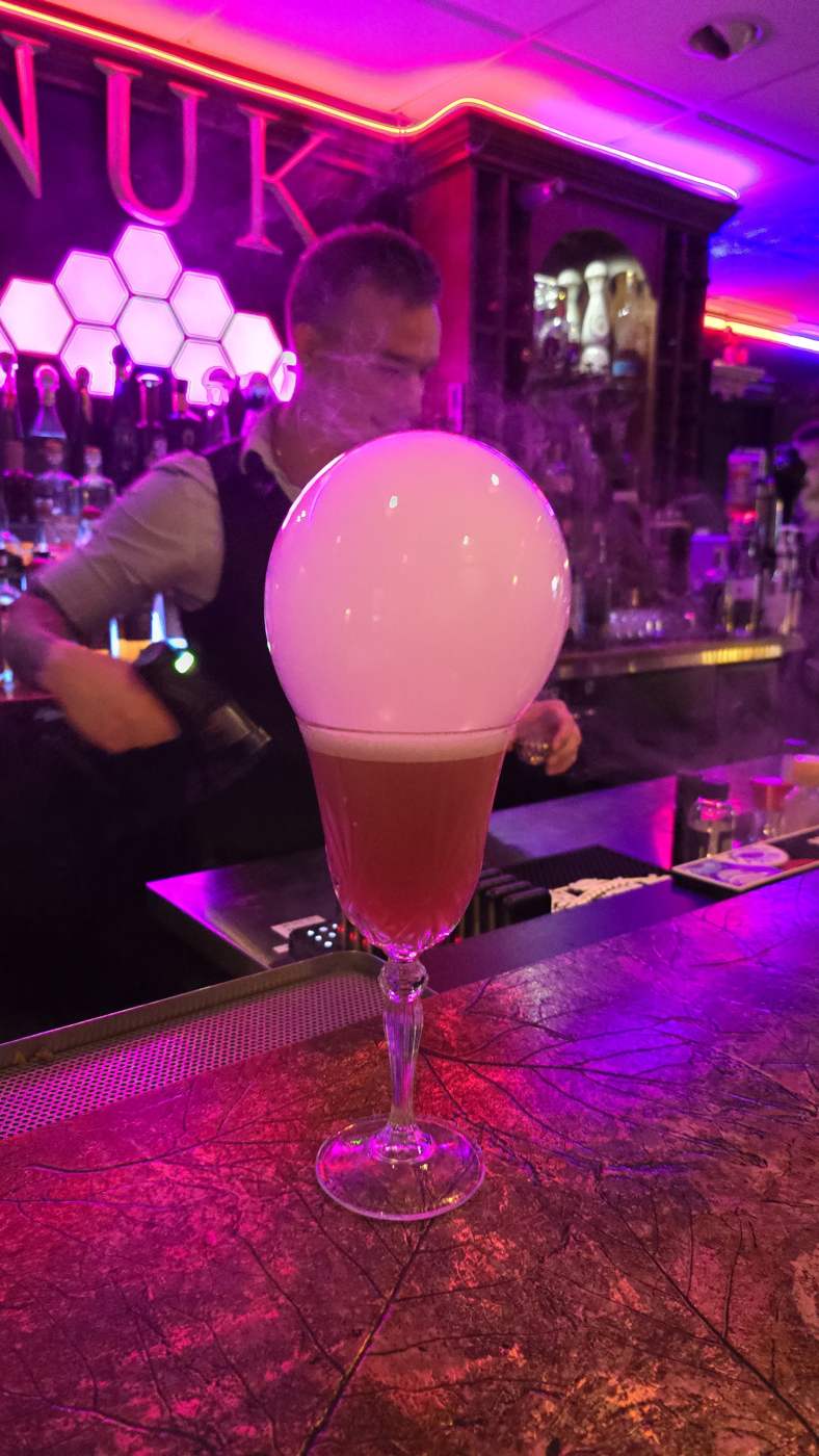 Signature cocktail at the bar